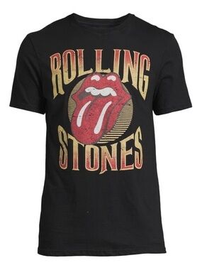 Rolling Stones Graphic Band T Shirt 2XL Black 100% Cotton Tongue Logo Tee